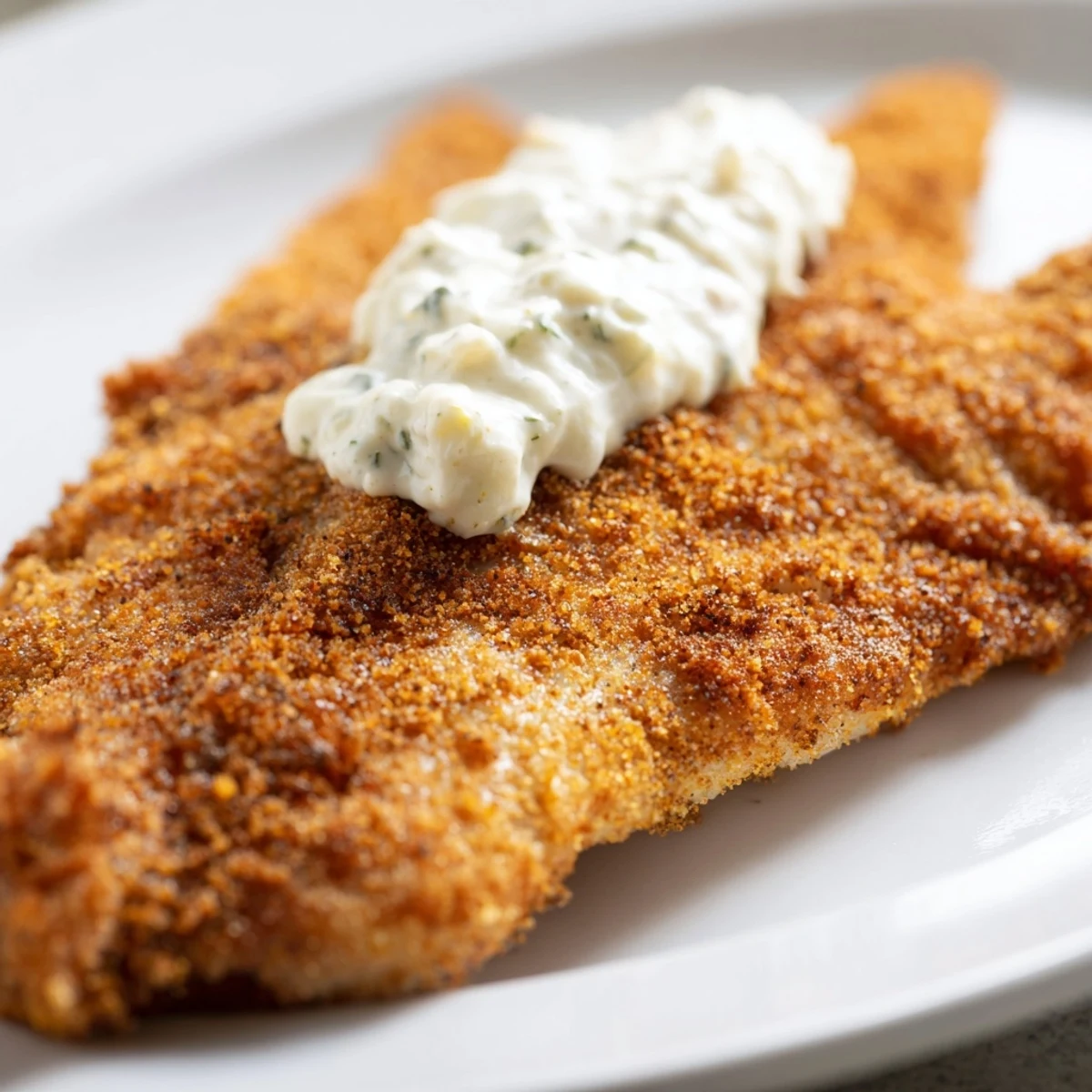 Freshly fried Louisiana catfish fillets served with tangy homemade tartar sauce for dipping.