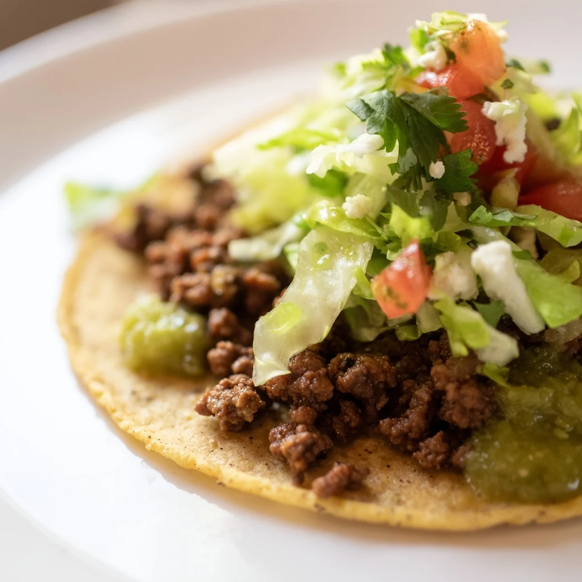 Steaming corn tortillas filled with savory beef and tangy salsa verde create the ultimate Spicy Beef Tacos with Salsa Verde for dinner.