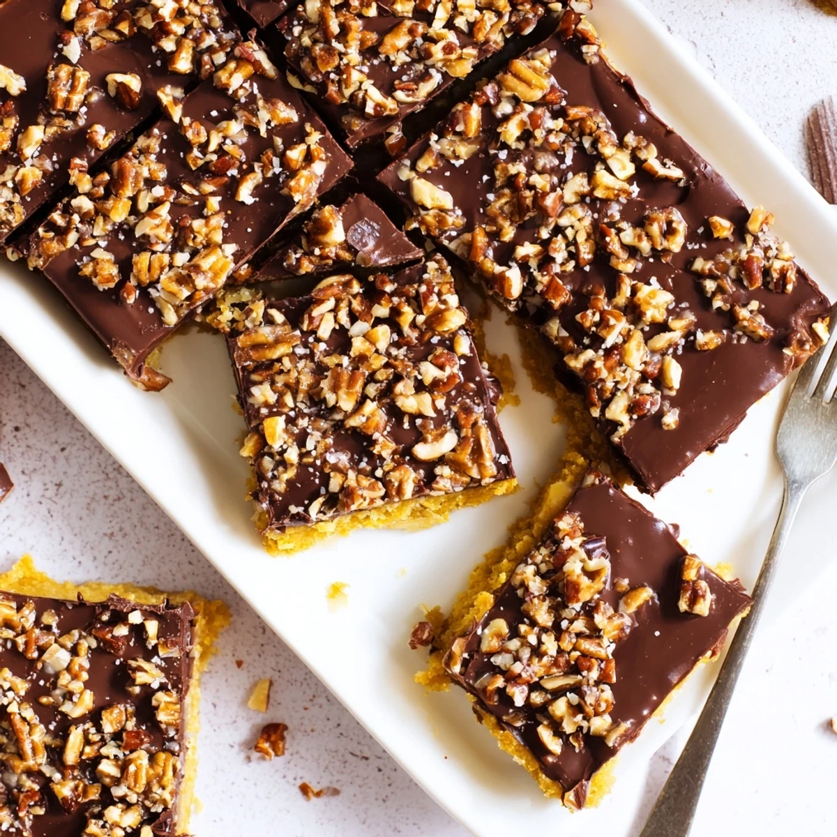 Golden-brown Cake Mix Toffee Bars sit on a wire rack with melted chocolate and crunchy toffee bits glistening.
