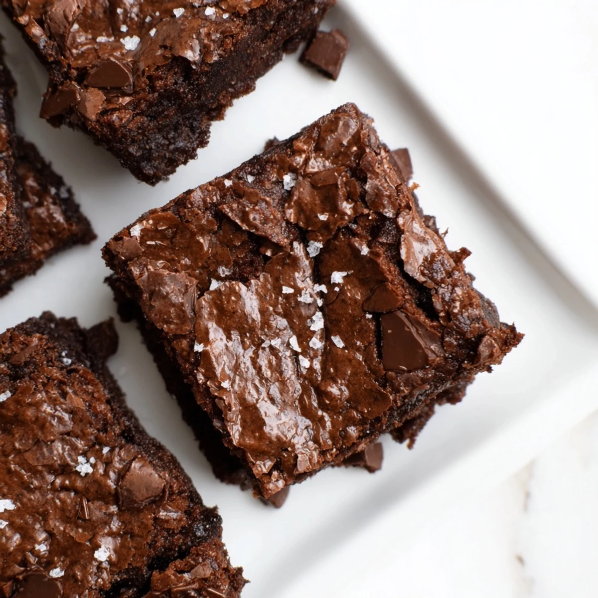 Slice of Fudgy Brown Butter Mochi Brownies revealing a dense, fudgy interior and chewy mochi texture on a rustic wooden board.