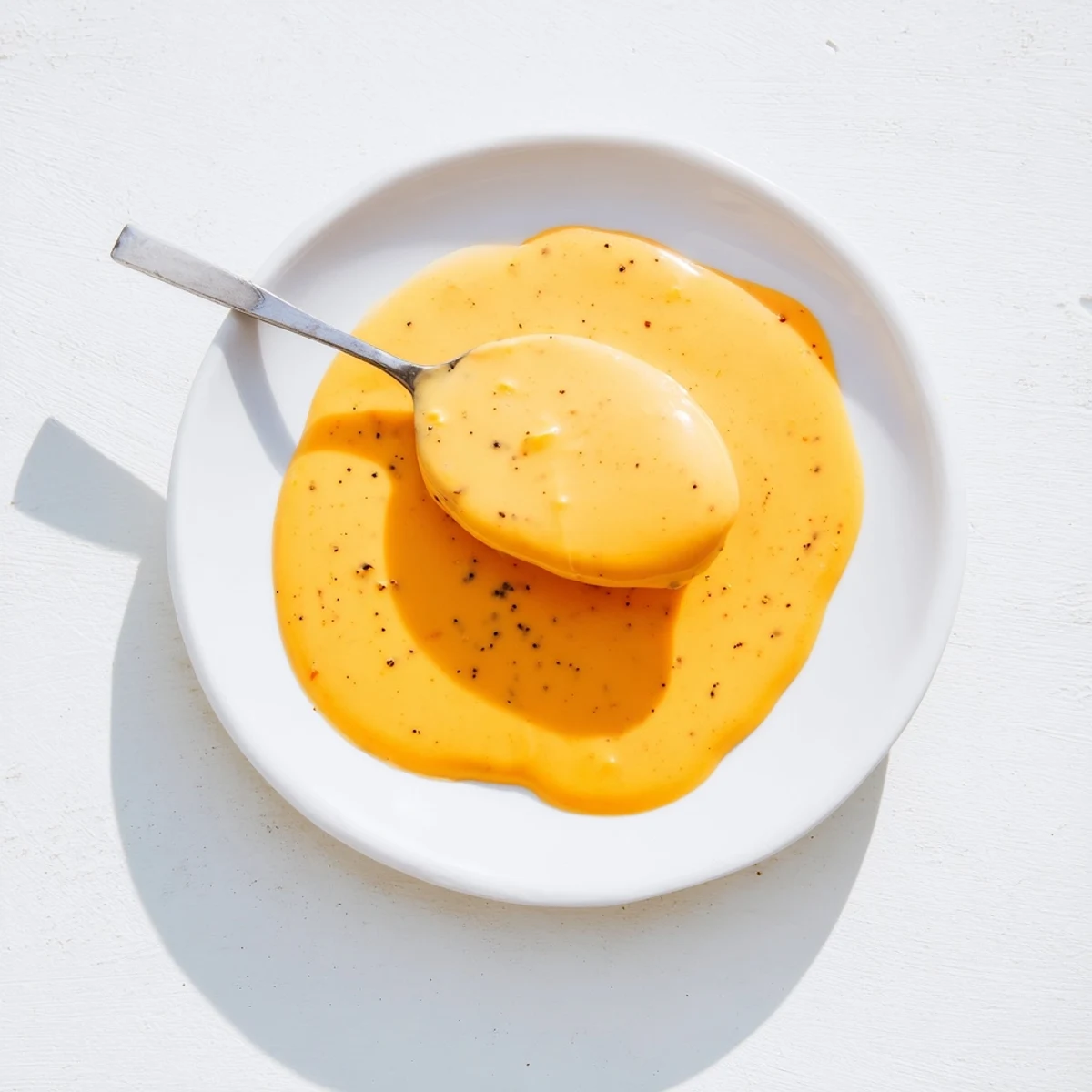 Rich and creamy Snappy Cheddar Sauce in a ceramic bowl, garnished with fresh chives, ready to serve.