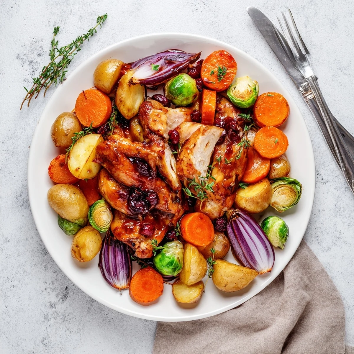 Honey Cranberry Chicken with Veggies