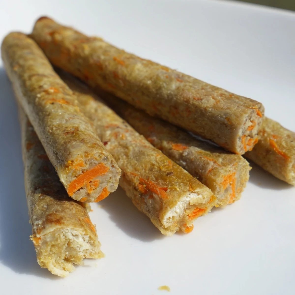 Apple and carrot dog chew sticks