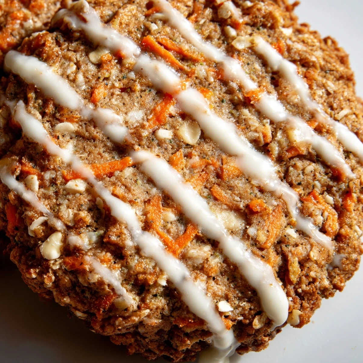 Chewy carrot cake cookies studded with walnuts and warm cinnamon spices