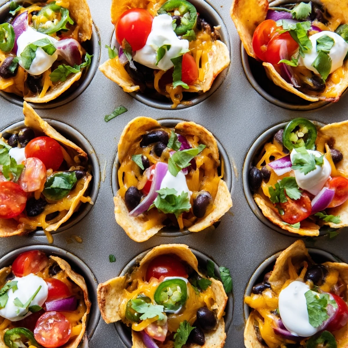 Cheesy Nacho Cups Game Day