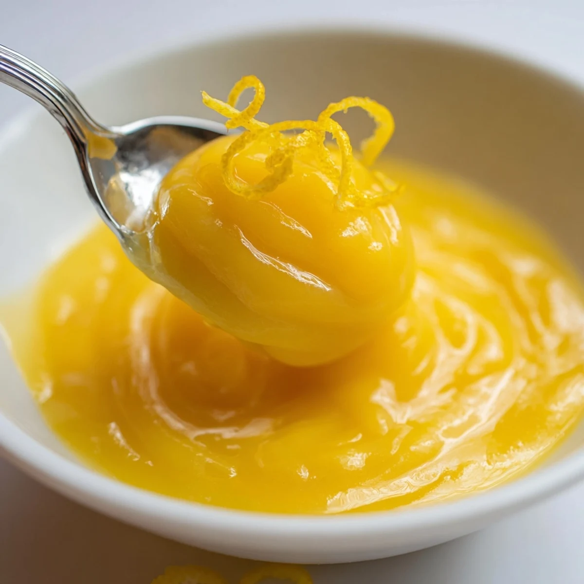 Homemade Lemon Curd Recipe on scone, silky texture and tangy lemon flavor