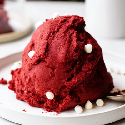 Edible Red Velvet Cookie Dough